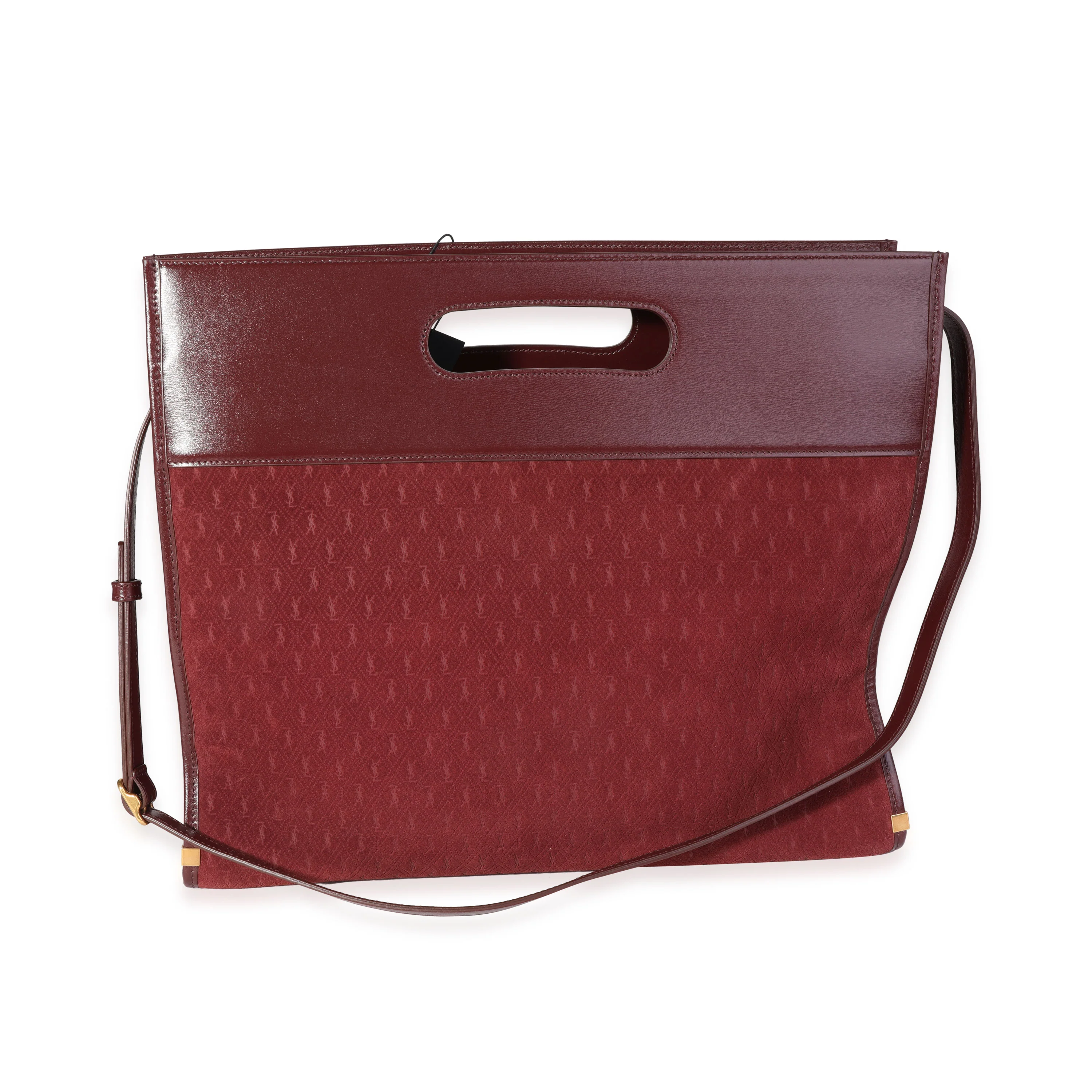 Rouge Suede & Leather All-Over Monogram Tote - Image 3