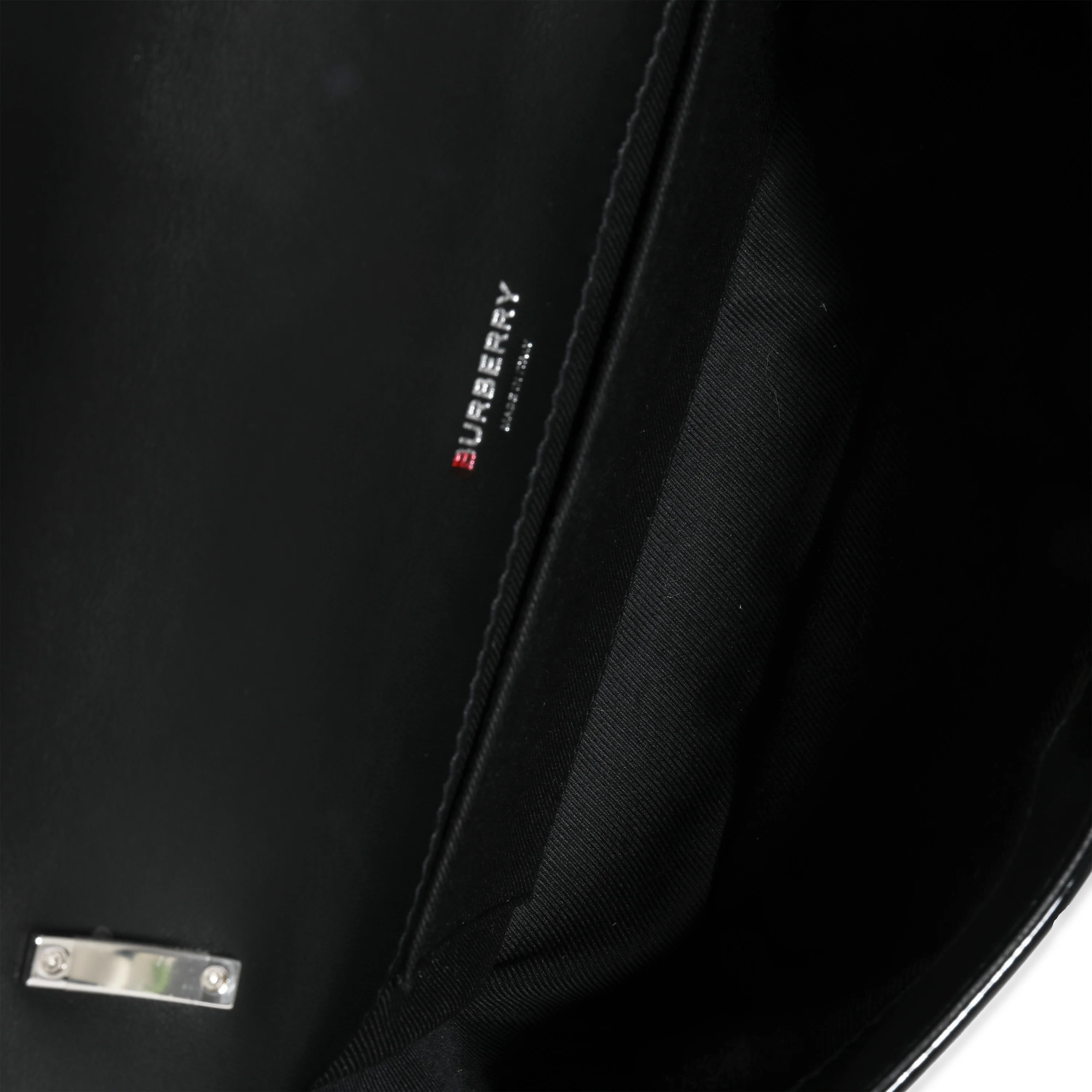 Black Patent Leather Tape Print Small Lola Bag - Image 4