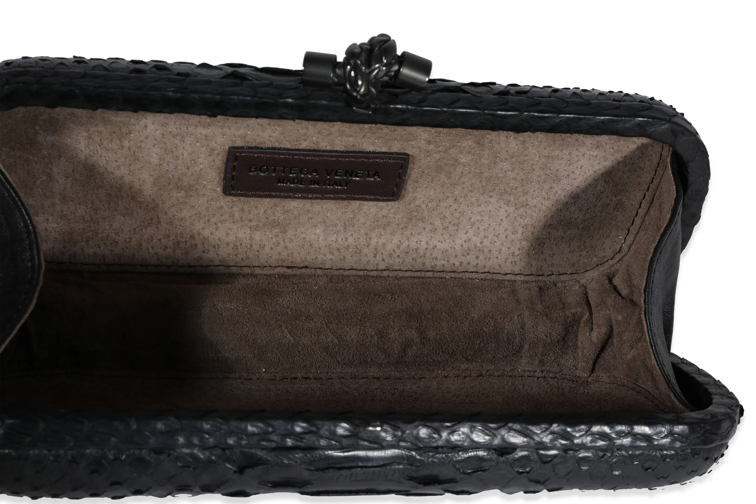Bottega Veneta Black Python Long Knot Clutch - Image 4