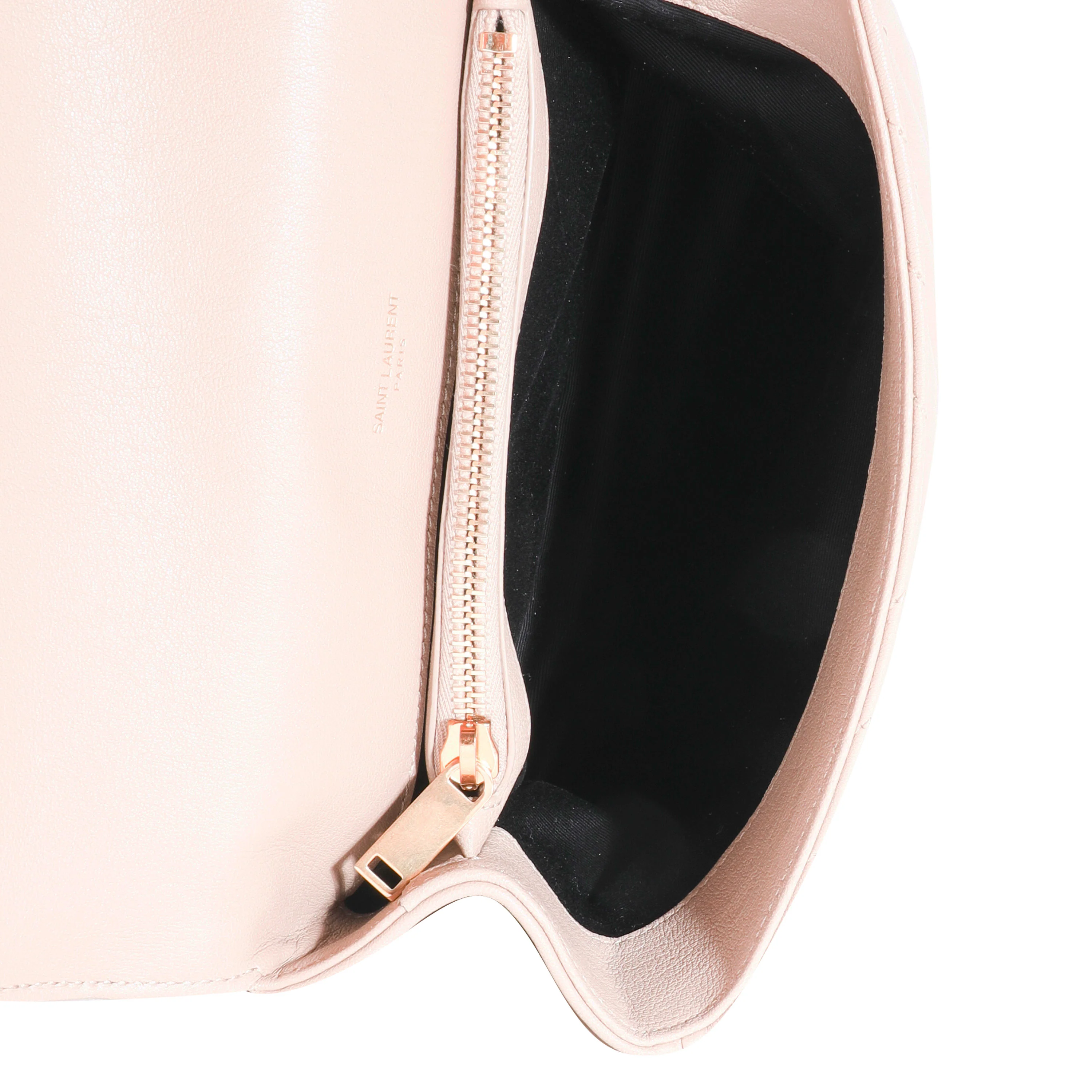 Saint Laurent Dark Beige Quilted Leather Medium Collège Bag - Image 8