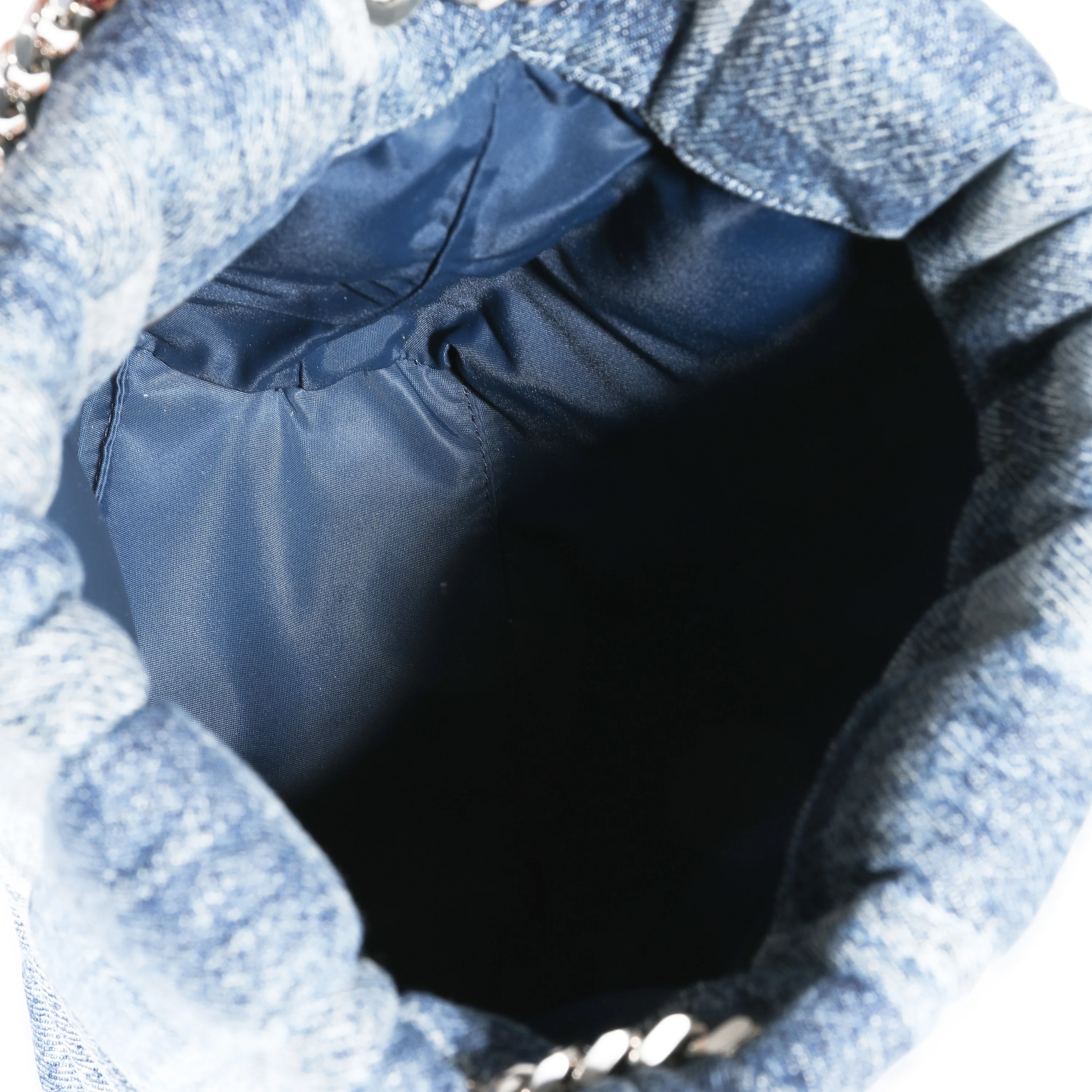 Blue Denim Small Lola Bucket Bag - Image 4