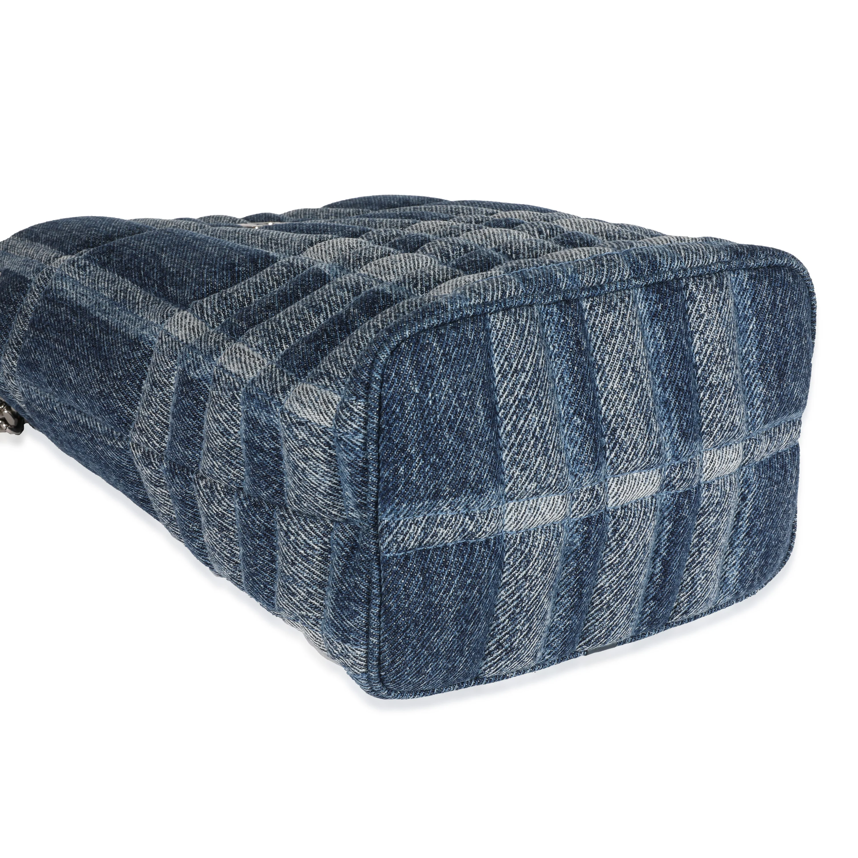 Blue Denim Small Lola Bucket Bag - Image 6