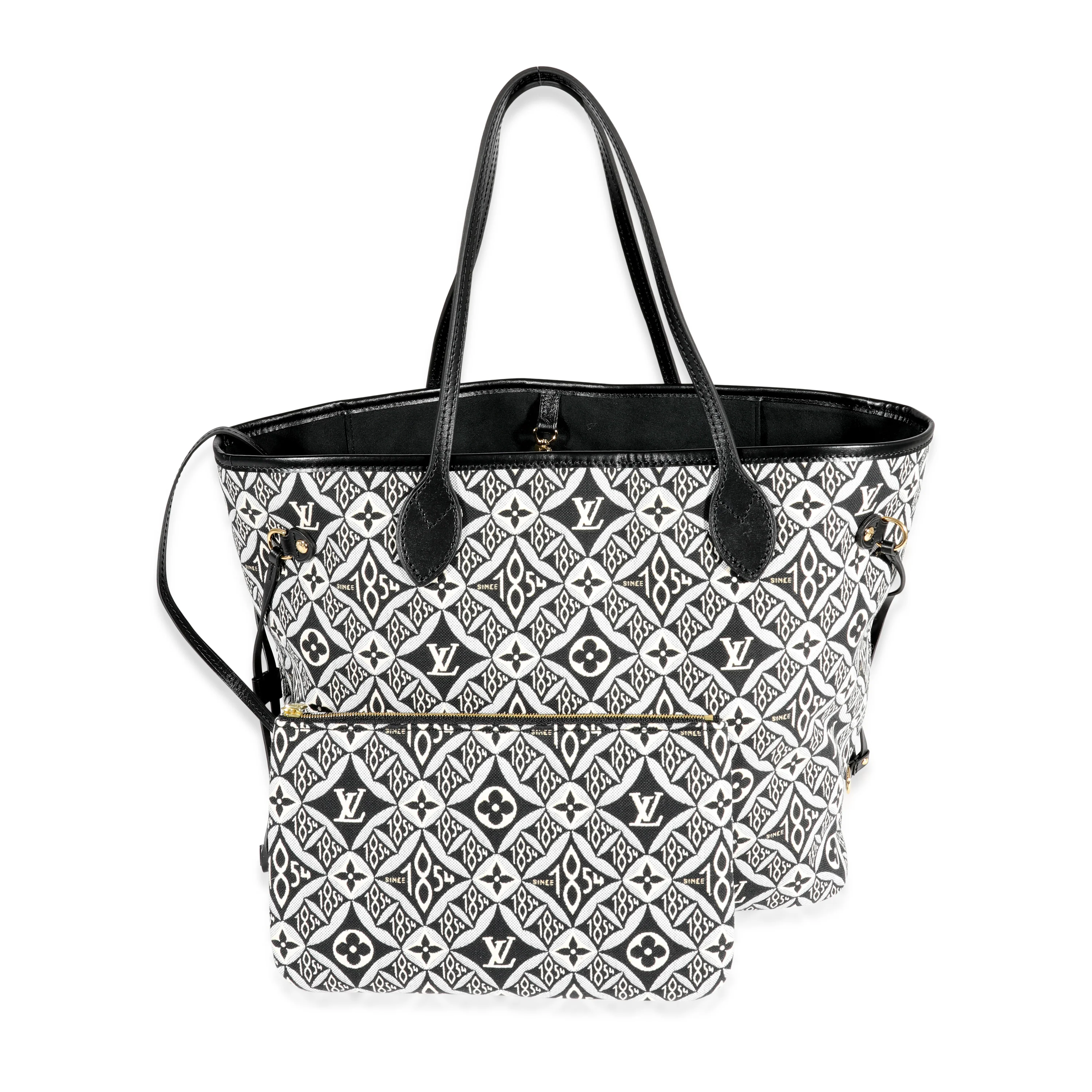 Louis Vuitton Black Jacquard Since 1854 Neverfull MM - Image 7