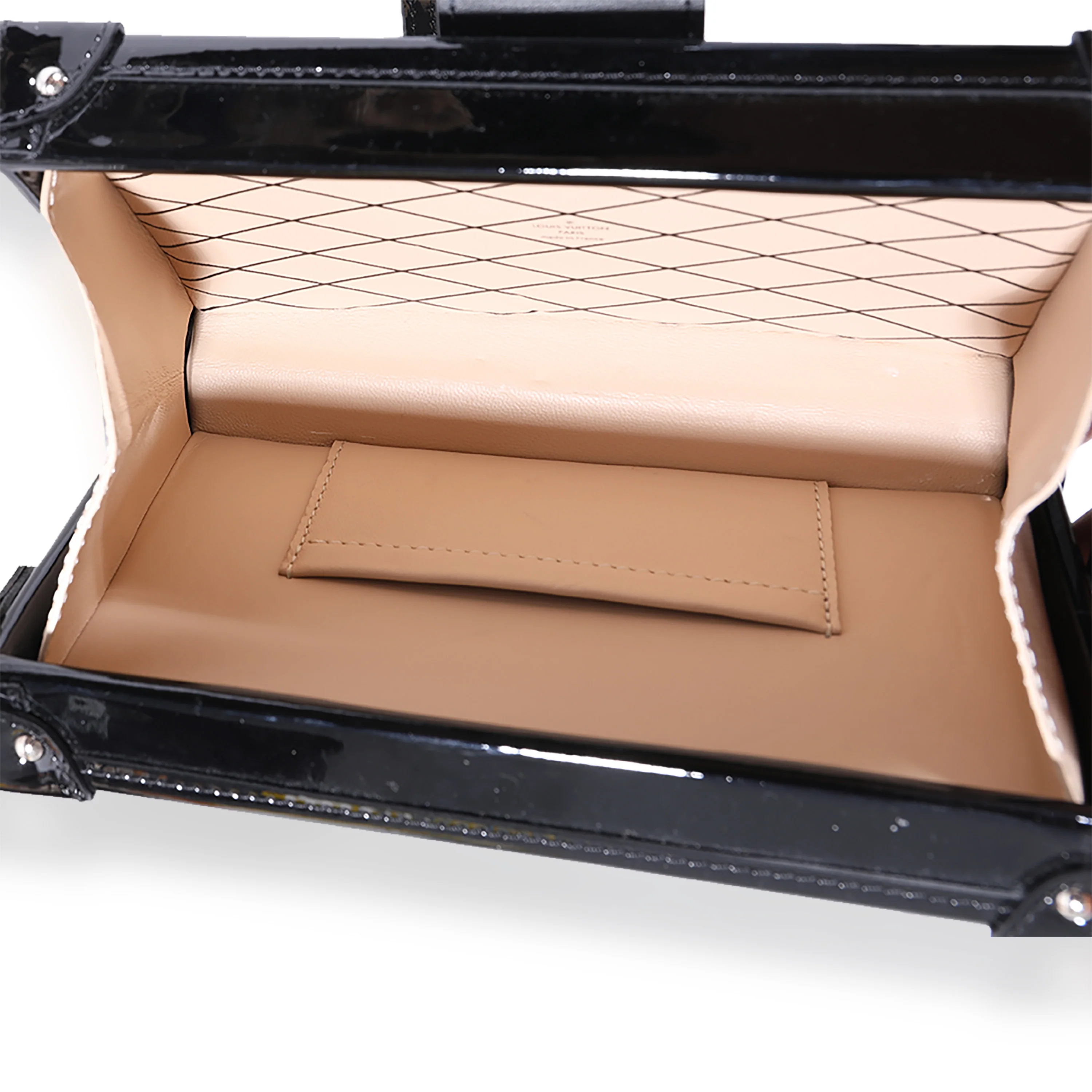 Louis Vuitton Black Fleur Monogram Vernis Petite Malle - Image 8