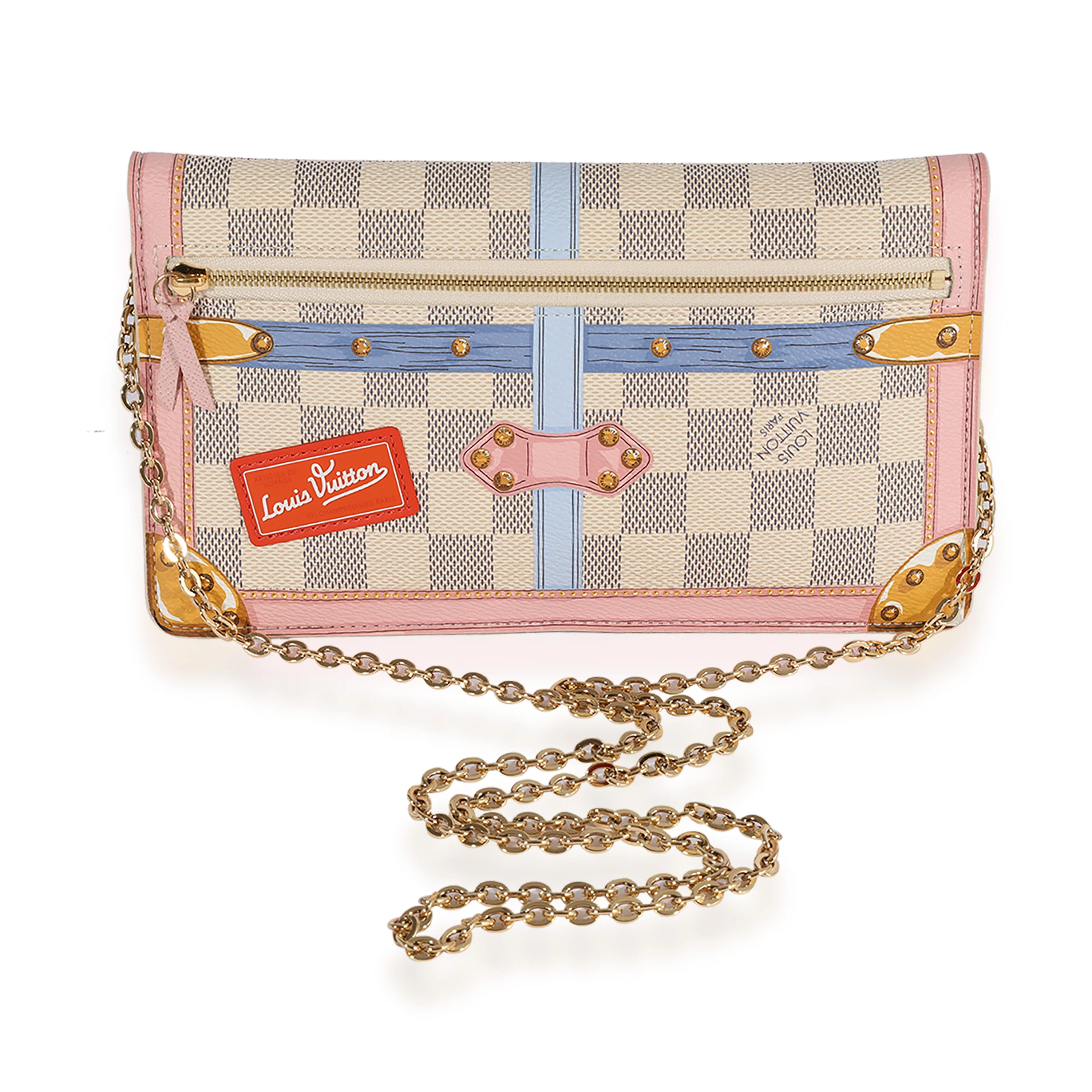 Louis Vuitton Damier Azur Summer Trunks Chain Pochette - Image 3