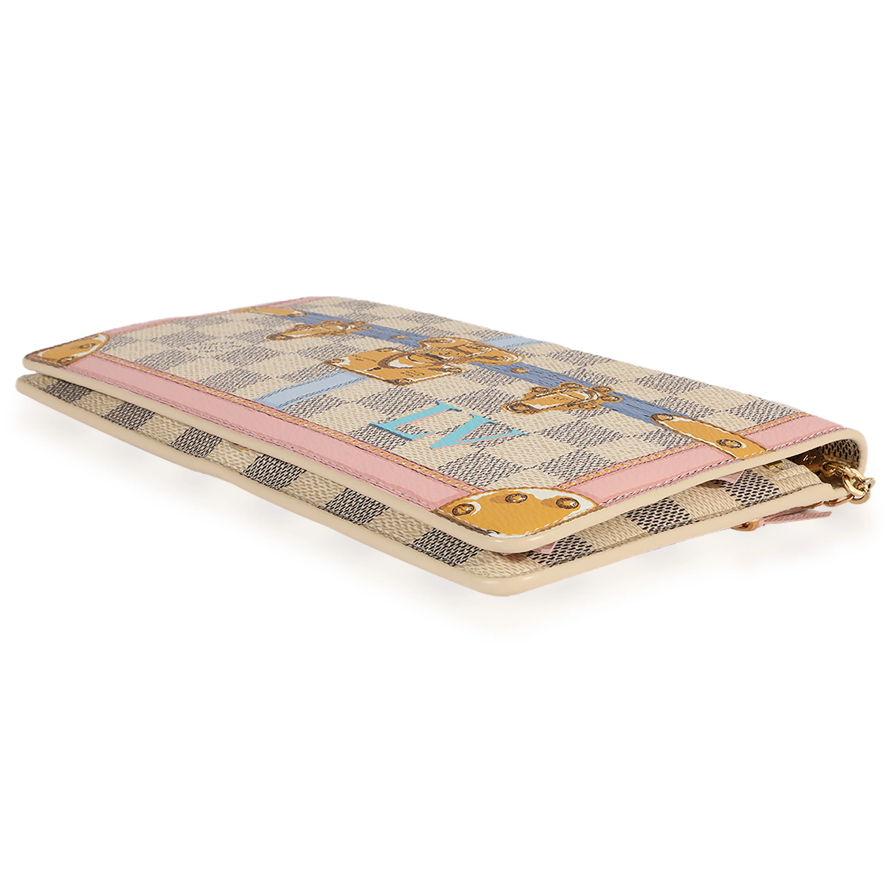 Louis Vuitton Damier Azur Summer Trunks Chain Pochette - Image 7