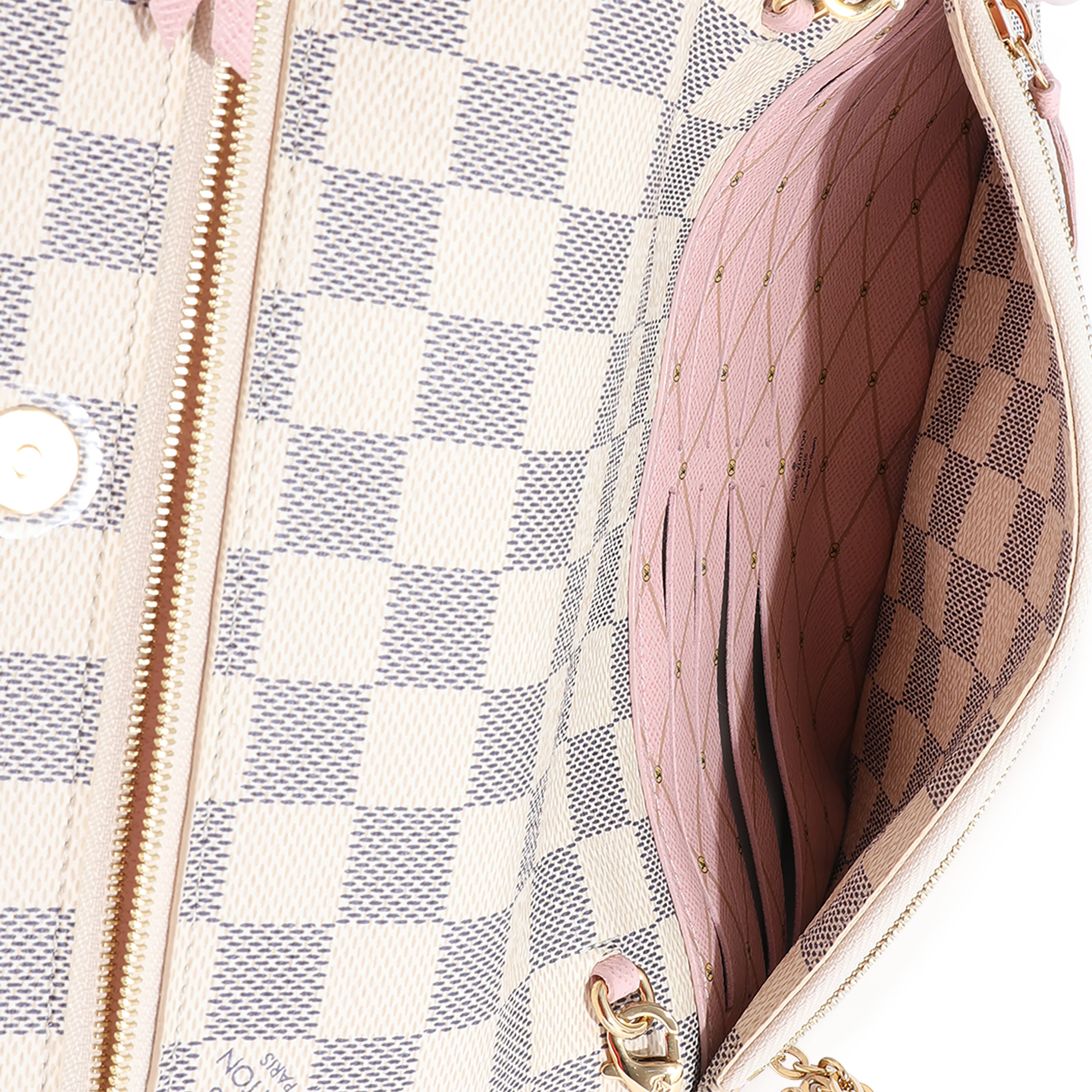 Louis Vuitton Damier Azur Summer Trunks Chain Pochette - Image 8