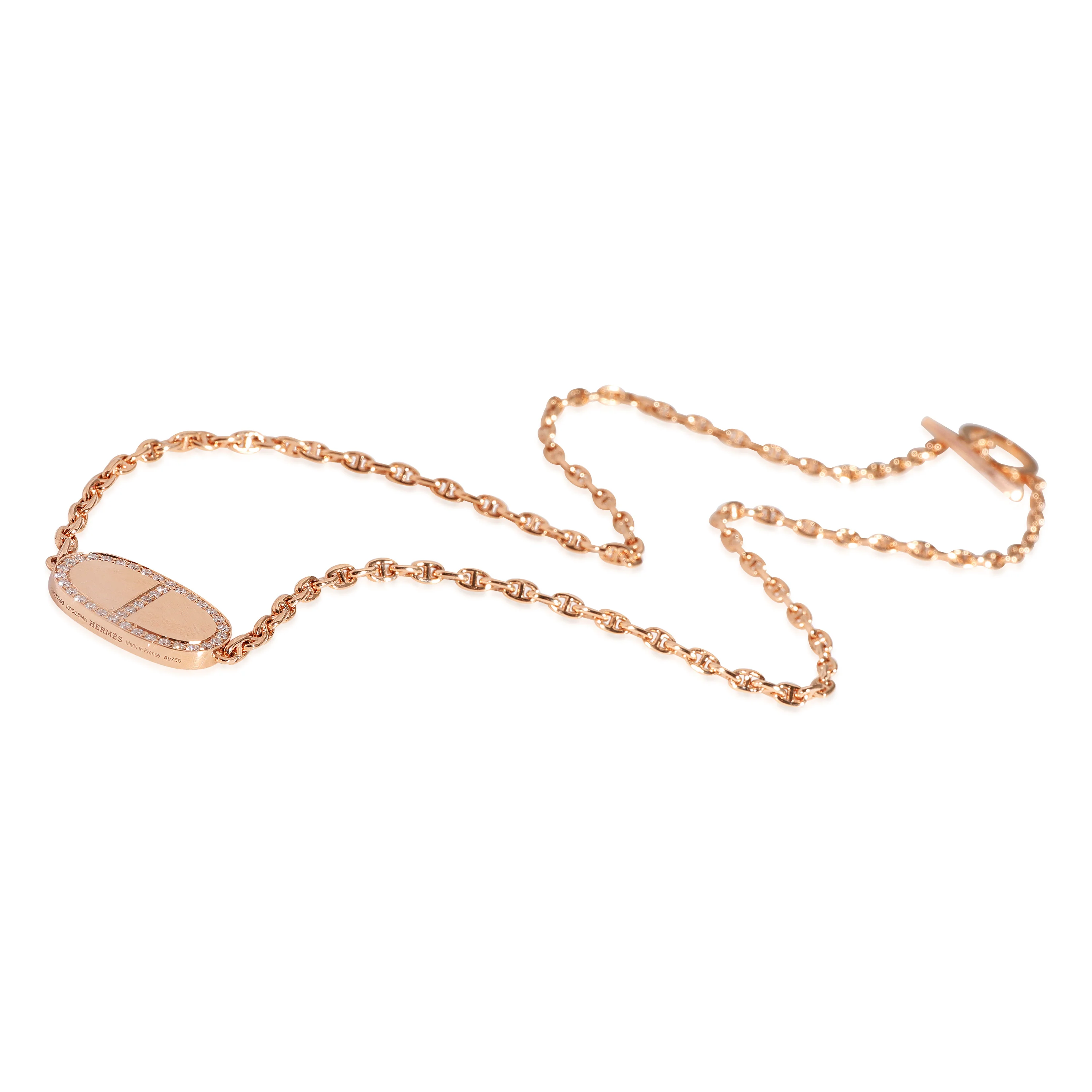 Chaine d'Ancre Verso Necklace in 18K Rose Gold 0.88 Ctw - Image 4