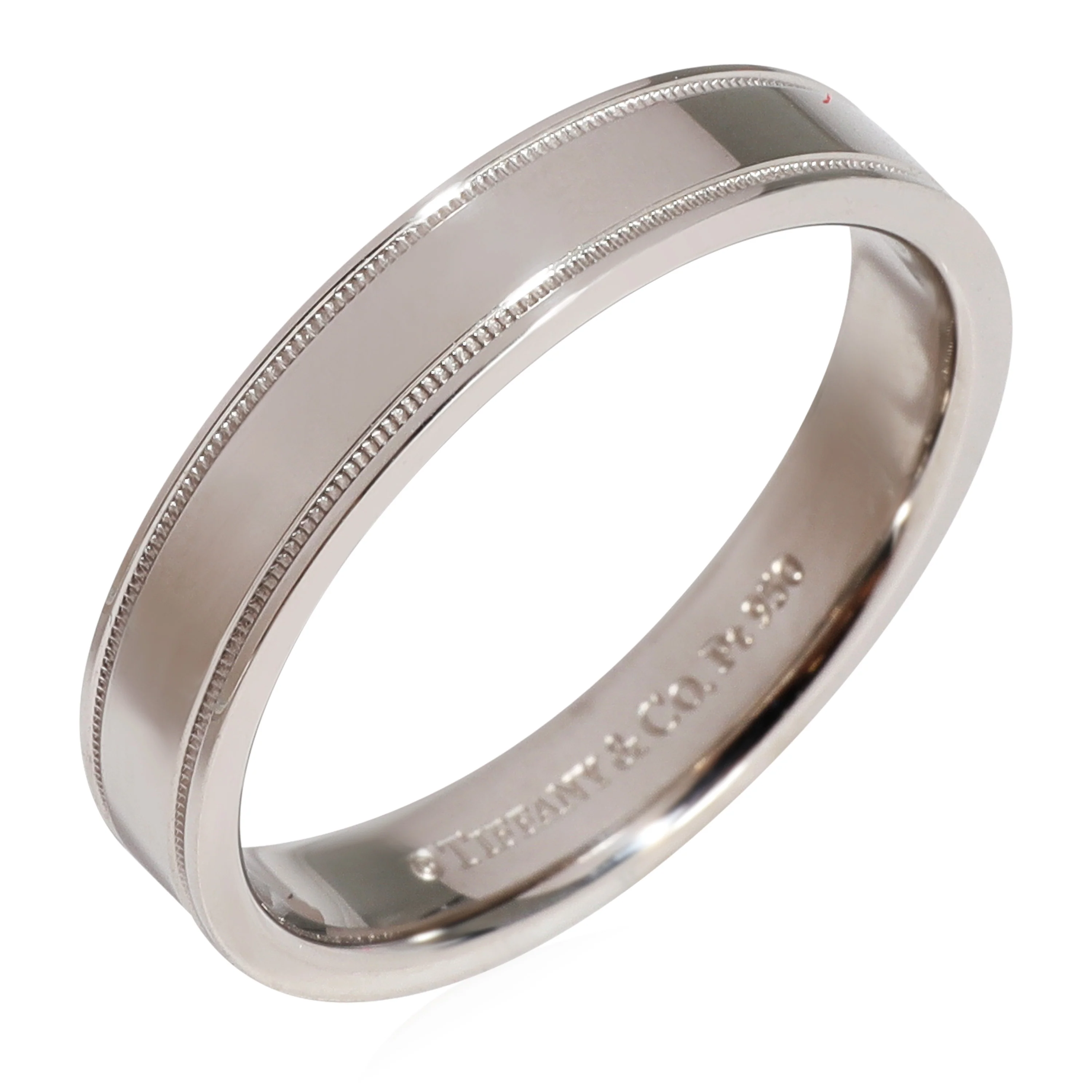 Tiffany & Co. Essentials Milgrain Diamond Wedding Band in Platinum 0.01 CTW - Image 3