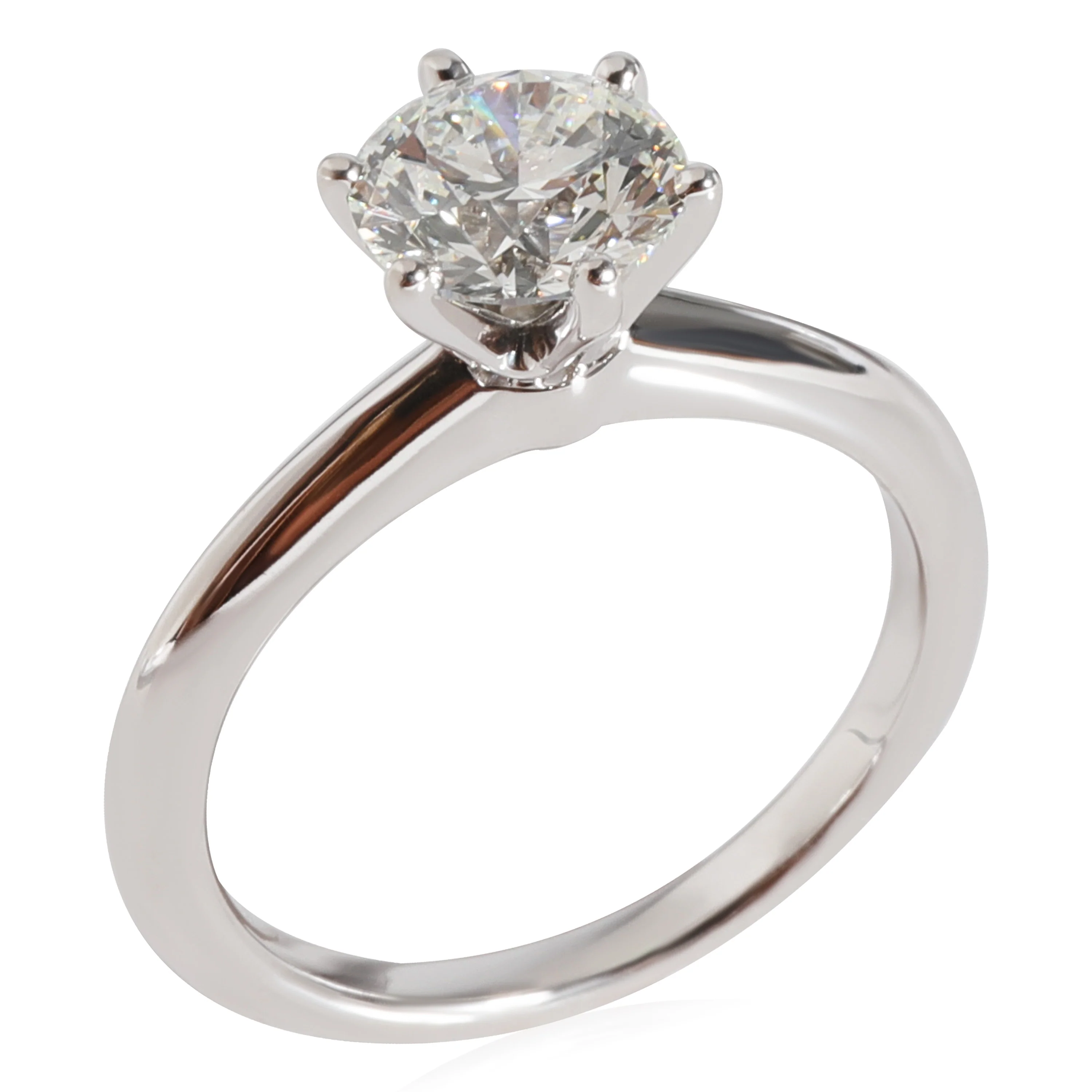 Tiffany & Co. 6 Prong Setting Diamond Solitaire Ring in Platinum - I VS1 - Image 3