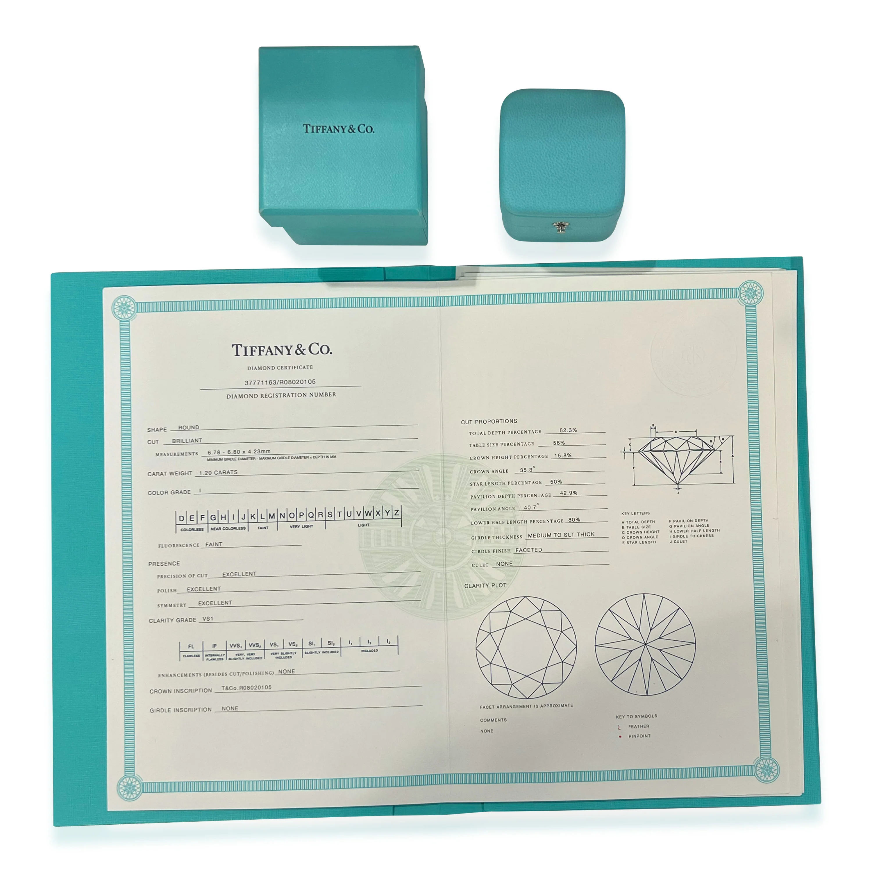 Tiffany & Co. 6 Prong Setting Diamond Solitaire Ring in Platinum - I VS1 - Image 5