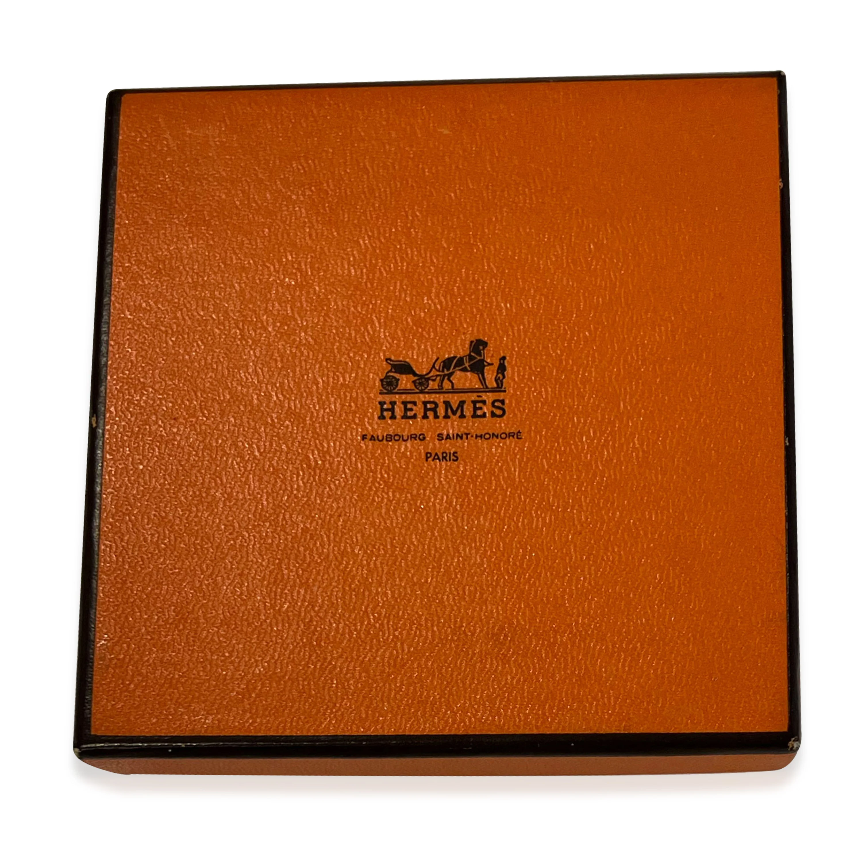 Hermes Gold Plated Narrow Green Enamel Mors de Filet Bangle (62MM) - Image 5