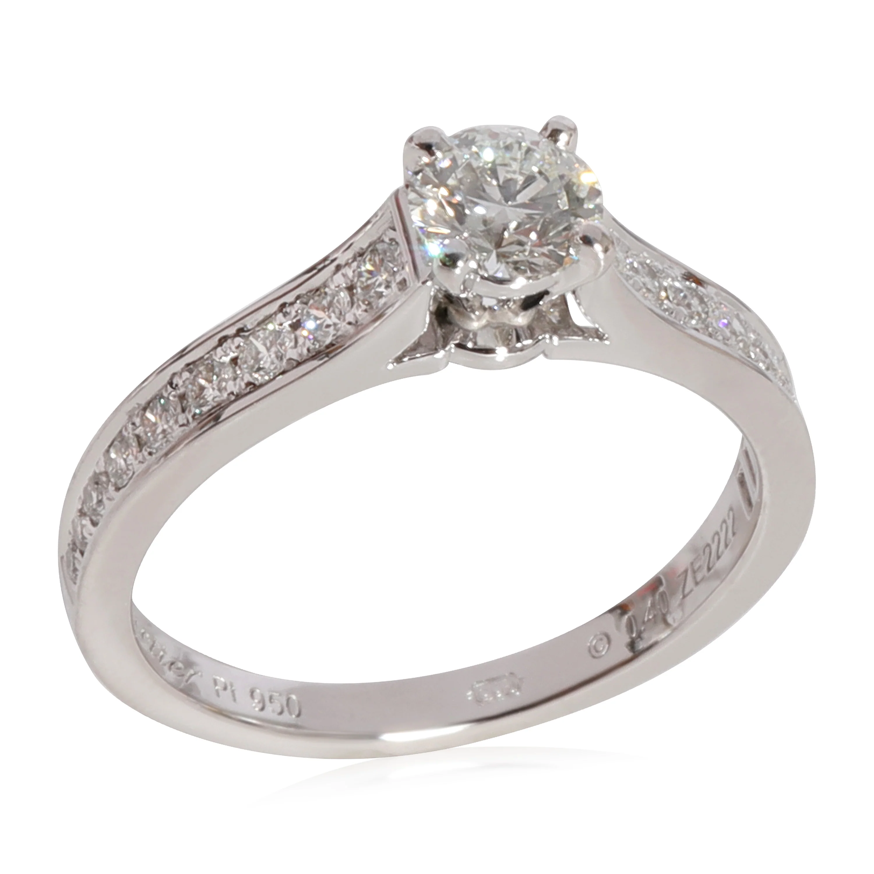 Cartier 1895 Diamond Engagement Ring in Platinum G VS1 0.66 CTW - Image 4
