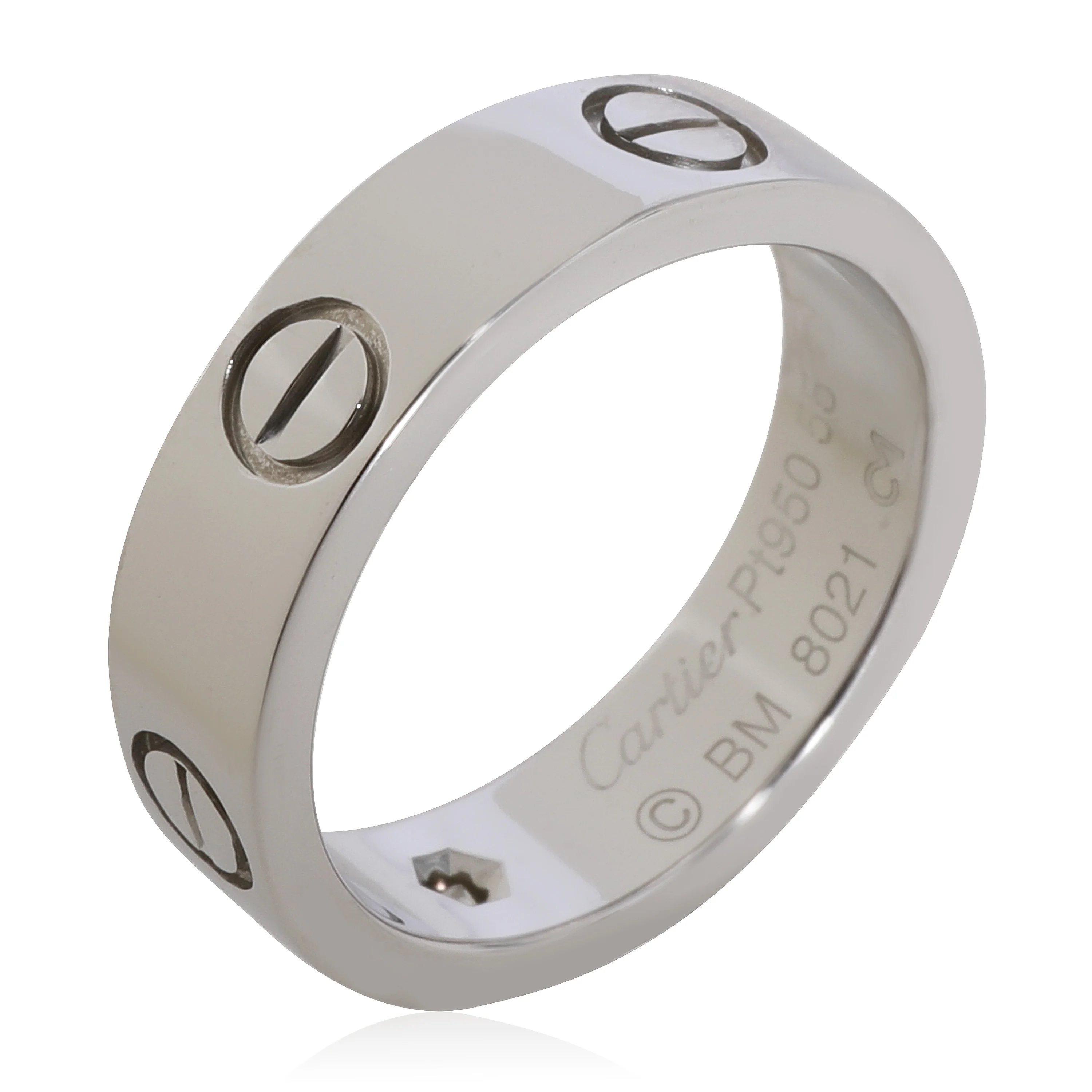 Cartier Love Diamond Ring in 950 Platinum 0.08 CTW - Image 3