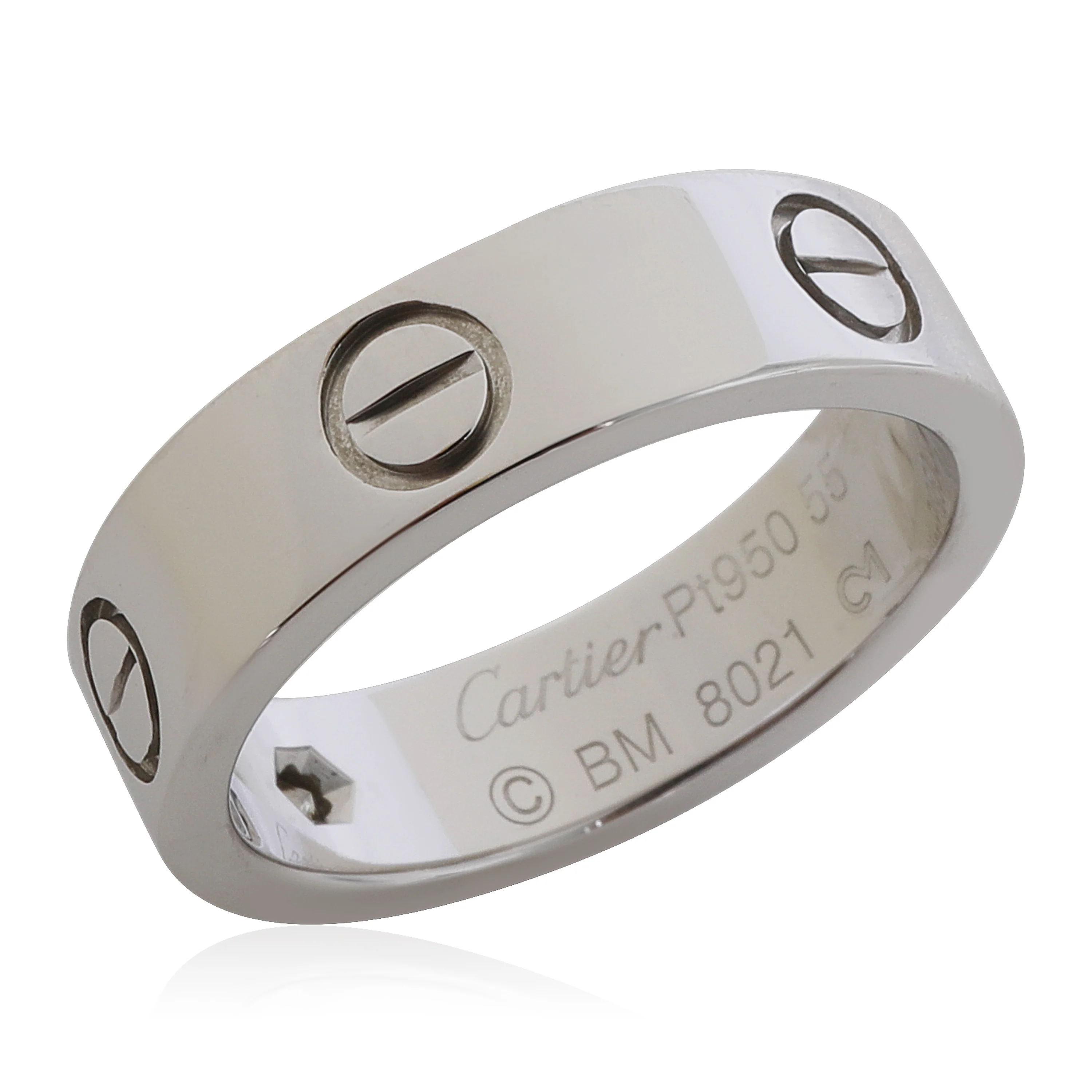 Cartier Love Diamond Ring in 950 Platinum 0.08 CTW - Image 4