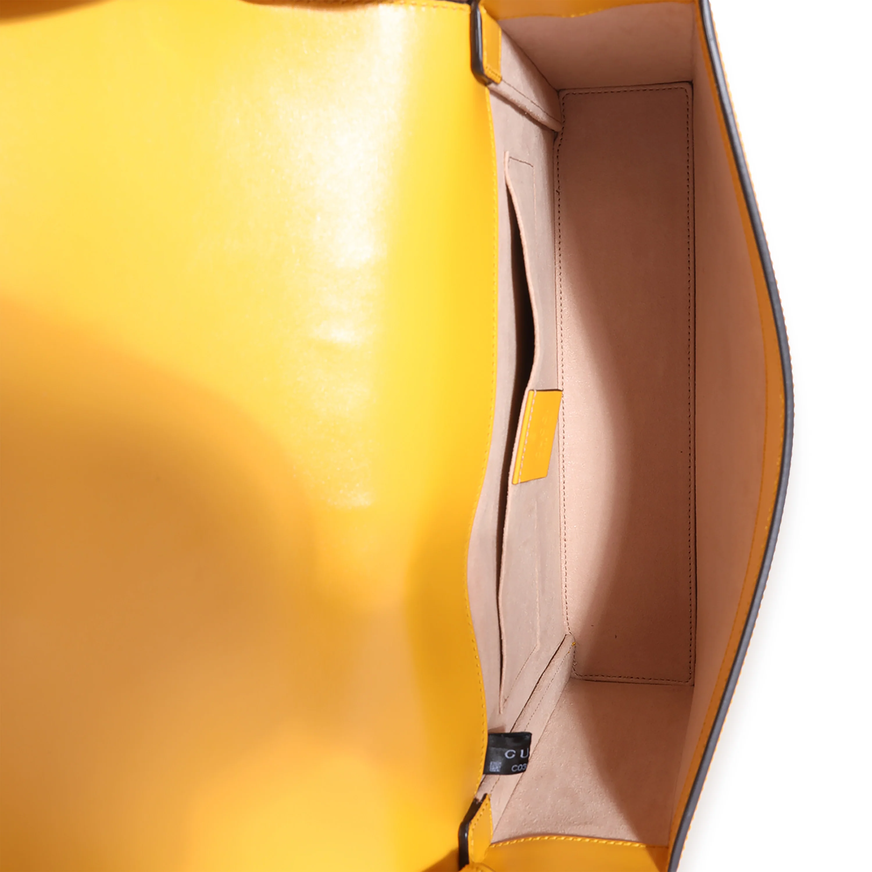 Yellow & Multicolor Leather Board Messenger Bag - Image 8