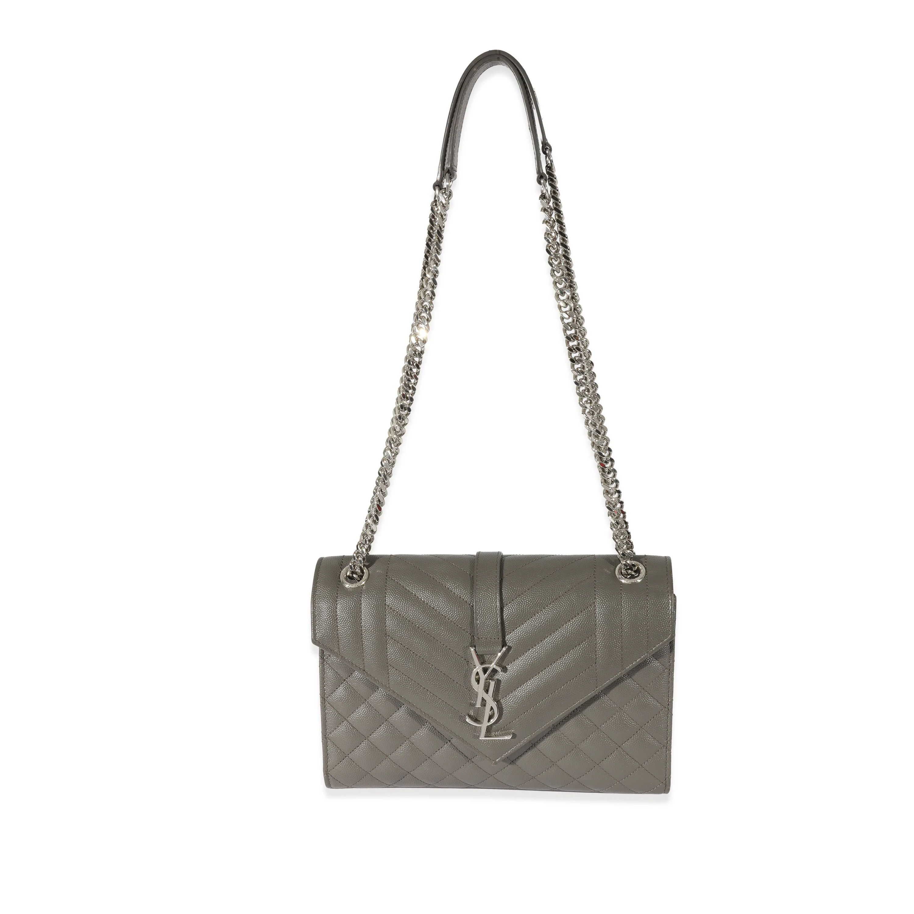 Grey Grain De Poudre Medium Envelope In Mix Flap Bag - Image 4